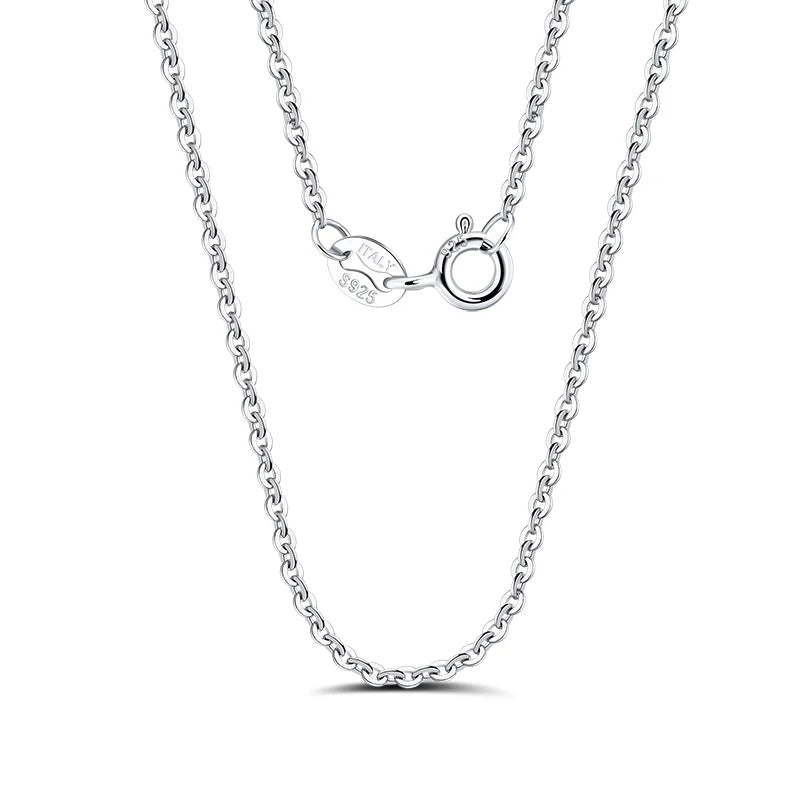 RINNTIN SC20 Wholesale Chaine Au Cou Silver Chain Solid 925 Sterling Silver O Cross Chain Necklace for Women