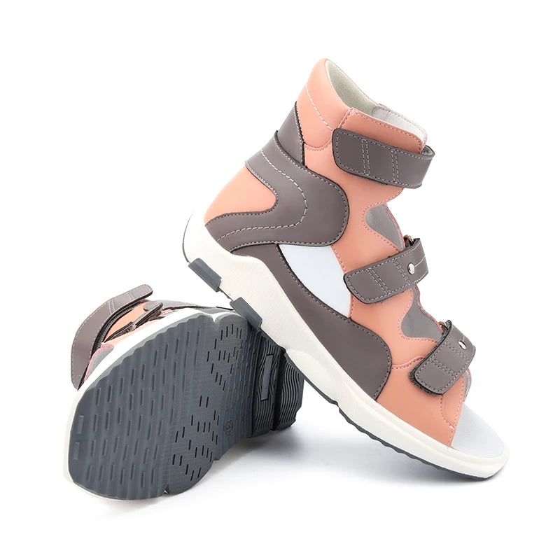 Princepard High-Top Orthopedic Summer Sandals for Kids Breathable Corrective and Prophylactic Sandal for Toddlers