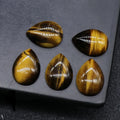 DIY Yellow Tiger Eye Gemstone Round/oval Calibrated Cabochons 12*16 mm for  Jewelry Setting