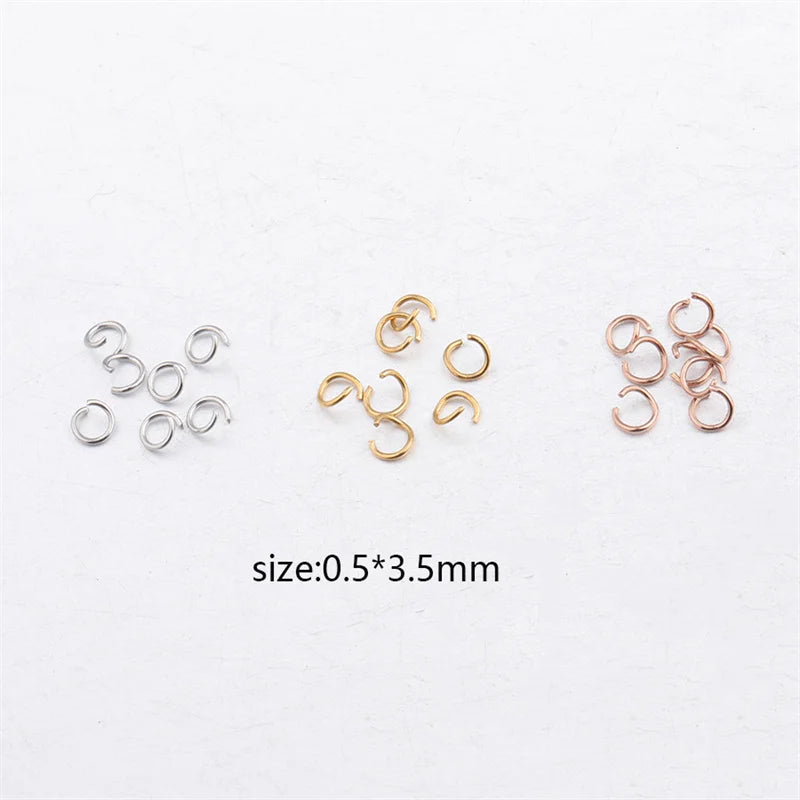 Sland Wholesale Small Silver Jump Rings DIY Stainless Steel Shiny Surface Open Split Rings Custom Jewelry Findings Components