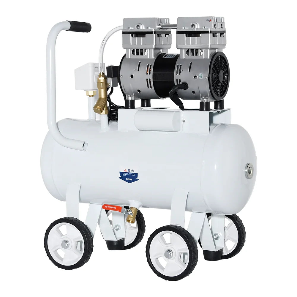 High Pressure 160L/min 91KPa 220V 600W Twin-Stage Piston AC Vacuum Pump Set Oil-Free 20L Air Storage Tank Custom ODM