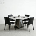 Luxury Modern Black Stainless Steel Dinning Room Furniture 4 Seater Chair Sintered Stone Marble Gold Dining Table Set for 4