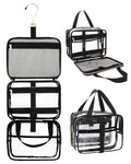 Relavel Portable Cosmetics Flexible Pouch Makeup Organizer Travel Items Hanging Compact Bathroom Storage Toiletry Bag