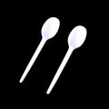 Disposable Biodegradable PLA Spoon Plastic Desert Spoon for Restaurant Compostable Cornstarch Food Spoon Cutlery