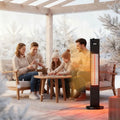 Scientec IP55 1600W Aluminium Alloy Housing Electric Floor Standing Patio Heater