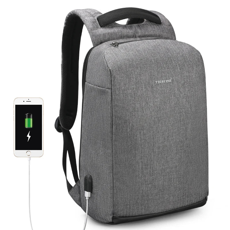 Tigernu T-B3558 Wholesale Anti Theft Shockproof Waterproof School Bag College Student Laptop Backpack With Usb