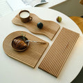 Hot  Online Product DIY Nordic Geometric Arch Wave Tray Mold Concrete Serving Tray Epoxy Resin Silicone Mold