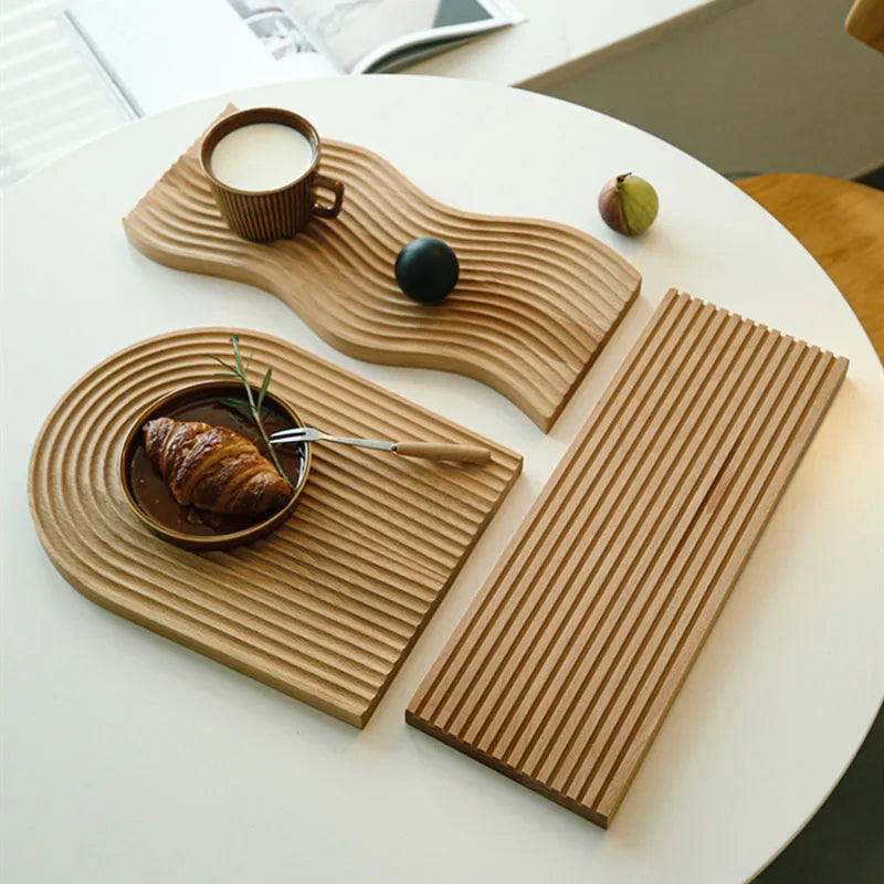 Hot  Online Product DIY Nordic Geometric Arch Wave Tray Mold Concrete Serving Tray Epoxy Resin Silicone Mold