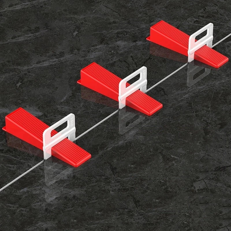 Tile Leveler System Clip and Wedge Plastic Bases Level Wedges Spacers Tile Leveling System Clips