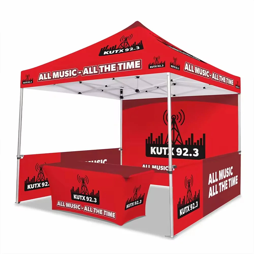 Custom 10x10ft Aluminum Frame Waterproof Fire Retardant Advertising Tent Heavy Duty Outdoor Canopy for Branding Events Trade MegaBDM