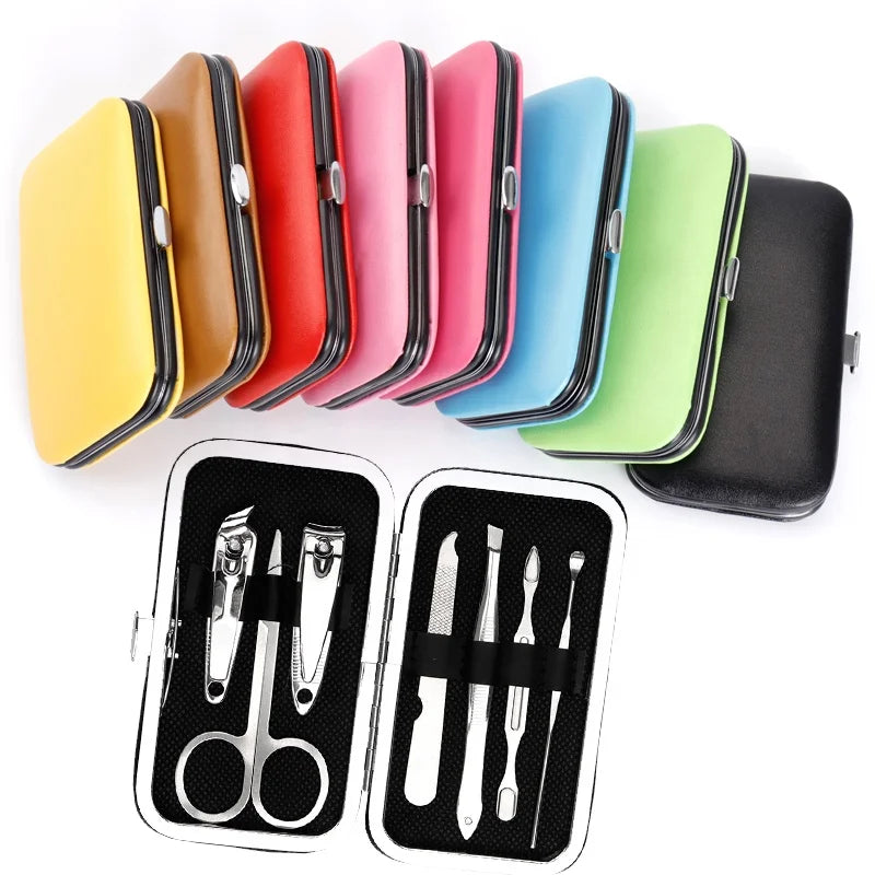 Stainless Steel Nail Clipper Cutter Trimmer Ear Pick Grooming Kit Manicure Set Pedicure Toe Nail Art Tools Set Kits for Gift