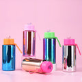 New Cross-Border 1L Capacity American Portable Kettle Wide Mouth Electroplated Stainless Steel Water Bottle for Outdoor Sports