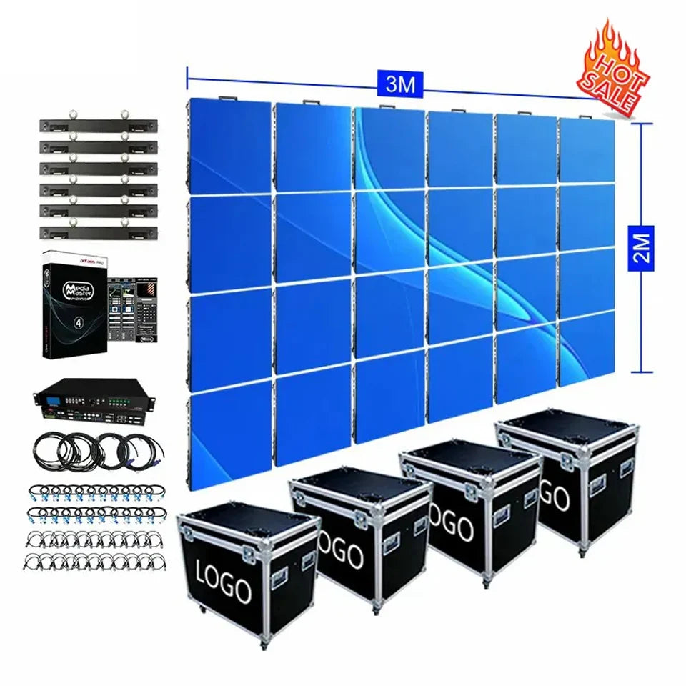 Easy to Install P1.95 P2.5 P2.604 P2.98 P3.91 P4.81 Rental Advertising Videowall Led Display Screen Indoor and Outdoor