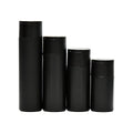 Luxury 120ml-250ml HDPE Matte Skin Care & Lotion Bottles Black Plastic Cosmetic Packaging with Disc Top Cap for Shampoo