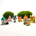 10-pack fairy garden miniatures Set Mini House 3D Resin Craft Moss Decorative Terrarium Figurines OrnamentDIY Toy Handmade