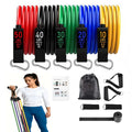LXY-2004 Fitness Product 11pcs Expander Training Resistance Tube Bands Set With Foam Handles