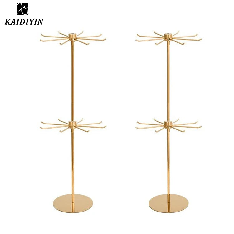 Stainless Steel Swivel Socks Display Rack Counter Display Hook Hanging Racks Metal Hook Display Stands