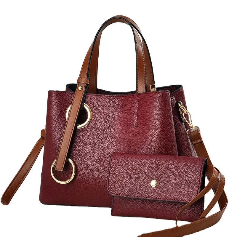 2023 New Style PU Leather Handbags for Women Comfortable Luxury Casual Bags With Zipper Closure and Polyester Lining