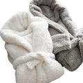 Microfiber Fleece Sherpa Bath Robe Luxury Hotel Spa Long Bathrobe Embroidered Couple Bathrobe Set