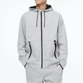 Wholesale Plus Size Men's Full Zip up Hoodie Custom Blank Hood Sweatshirt for Autumn Season Solid Pattern