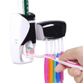 Wall Mount Toothpaste Squeezer and Toothbrush Holder Set for Kids Family Bathroom Use Toothbrush Toothpaste Storage Rack