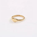 Korea Jewelry Design Stainless Steel Plain Heart Shape Ring for Women