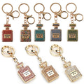 Women Luxury Bag Pendant Handmade Diamond Pearl Perfume Bottle Rhinestone Perfume Bottle Charm Keychain