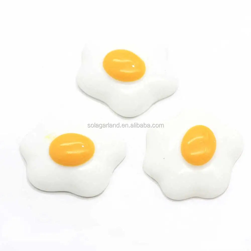 Simulation Fry Egg Resin Charms Flatback Cabochon for Drop Earring Scrapbook Decorations Diy