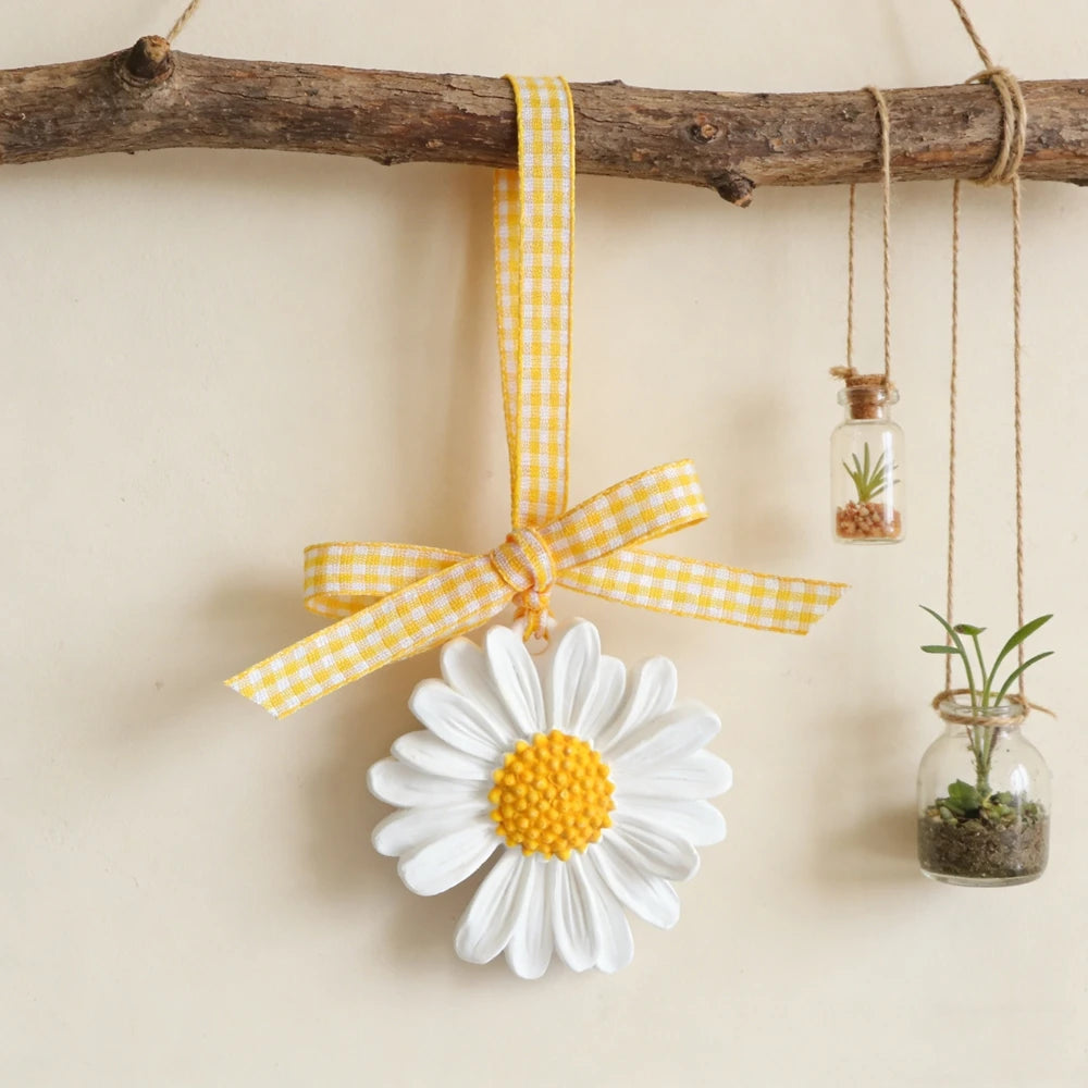 Stocked Home Fragrance Hanging Car Wardrobe Air Freshener Scented Ceramic Flower Aroma Plaster Porcelain Essential Oil Diffuser