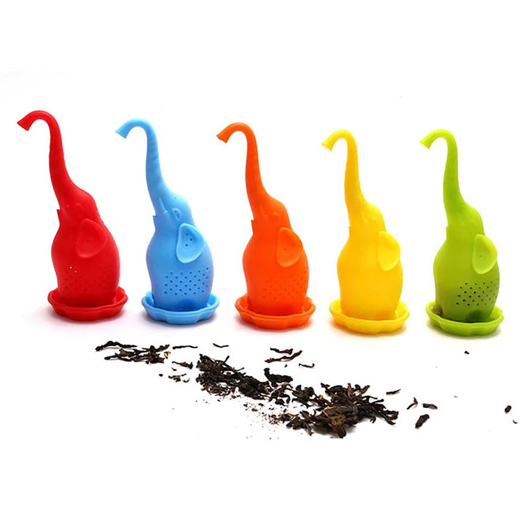 New Arrivals Reusable Cute Elephant Shape Heat Resistant Food Grade Silicone Loose Leaf Tea Infuser