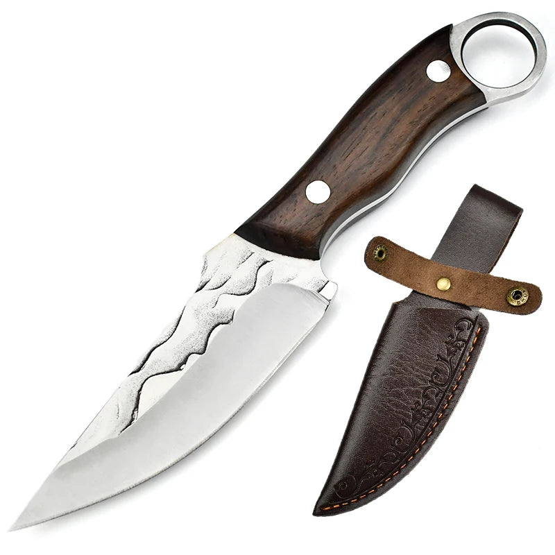 Hot Selling Stainless Steel Fixed Blade Knife Wood Handle for Hunting Factory Price OEM Customizable Free Sample Available
