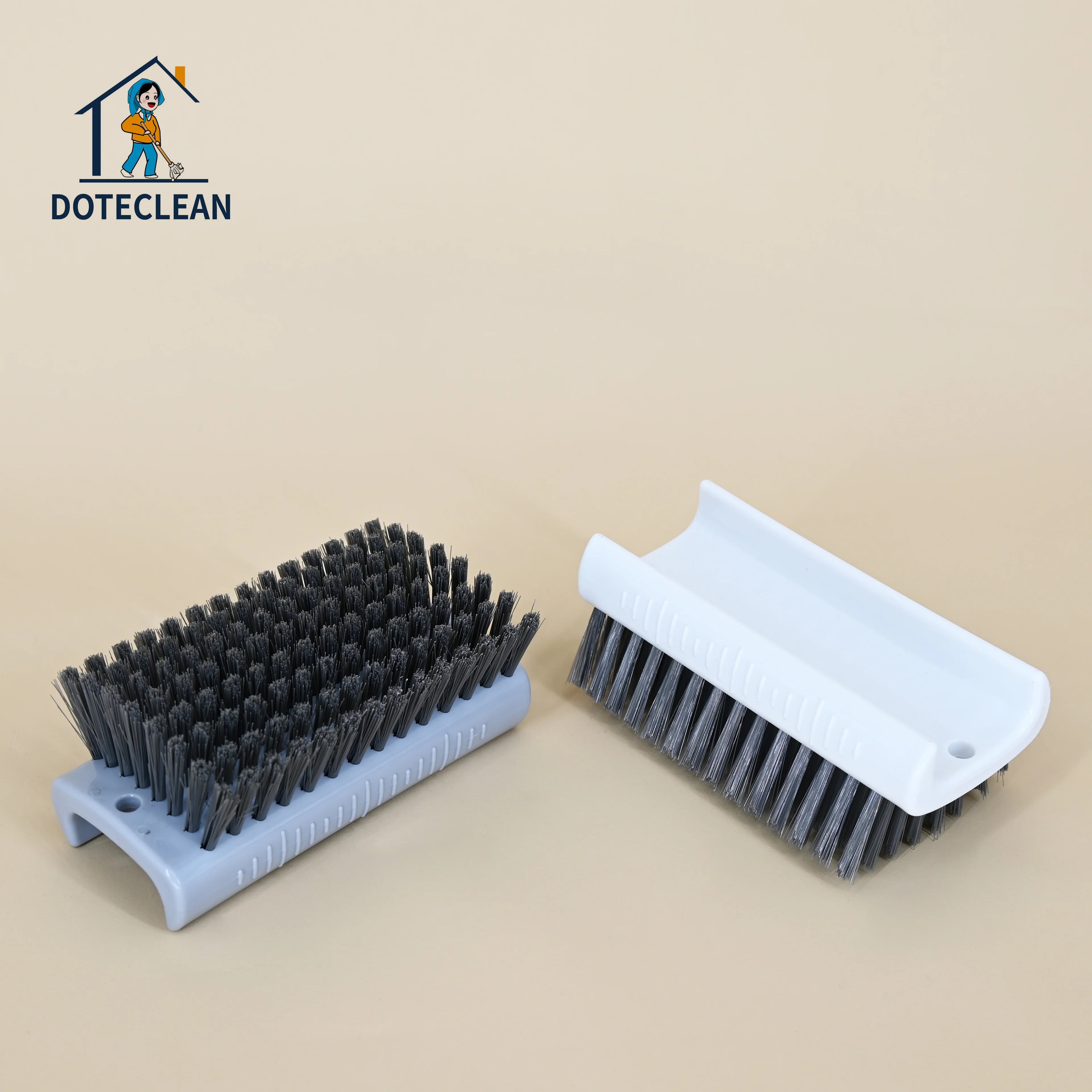 Multi-Functional Household Oval Plastic Laundry Brush with Built-in Handle New Popular PP Material for Shoes