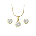 1113 Xu Ping Jewelry Set Jewelry Two-piece Earring Necklace Set Diamond 14K Gold Woman Gift Set