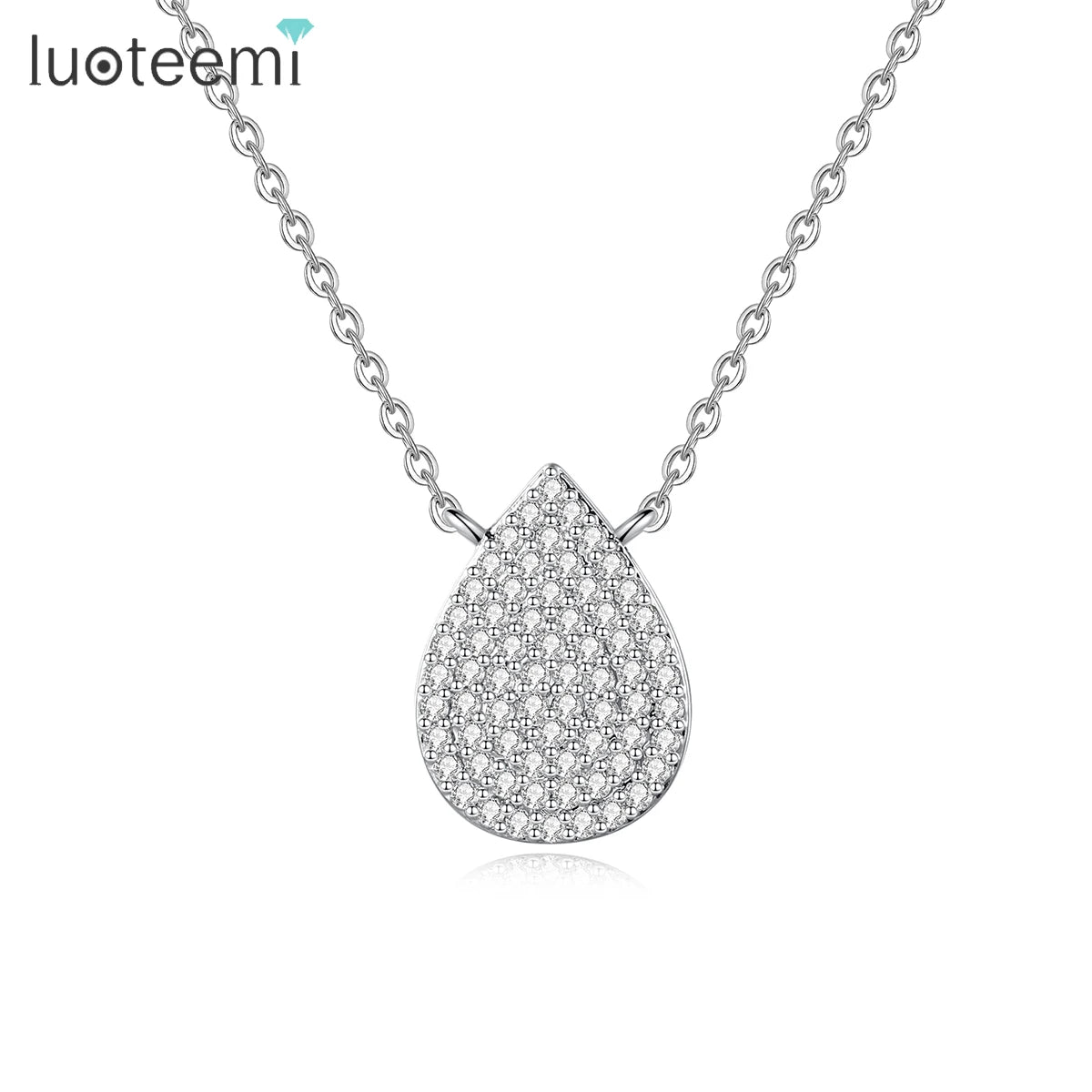 LUOTEEMI 2026 Link Chain Pendent Elegant Designer Charm Fashion Jewelry and Pendant Necklace for Woman