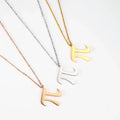 18K Gold Plated Greek Symbol PI Necklace Jewelry Non Tarnish Free Stainless Steel Maths Pi Necklace