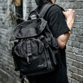 Customized Vintage Unisex Nylon Casual Backpacks Waterproof Anti-Theft Drawstring Travel Sports Backpack with Laptop Compartment