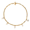 Natural Freshwater Pearls Tassel Necklace Stainless Steel Collar Necklace 18k Gold Neck Chains for Woman