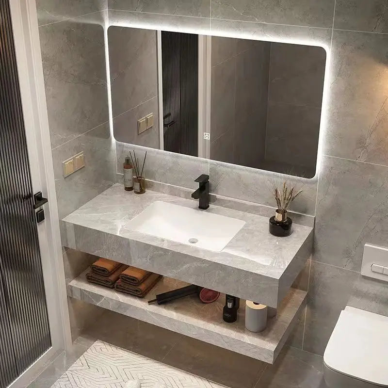 Luxury Bathroom Dressing Table Bathroom Makeup Cabinet  Hotel Center Bathroom Mirror Cabinet