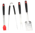 BBQ Tools Set 4pcs Stainless Steel Grilling Kit for Camping Kitchen Barbecue Utensil