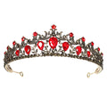 Purple Tiara Silver Wedding Bride Rhinestone Crystal Tiaras Crown for Queens Corona Hair Jewelry