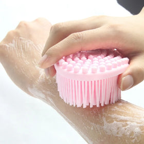 Exfoliating Silicone Body Bath Scrubber Brush Hair Shampoo Brush Scalp Massager for Body