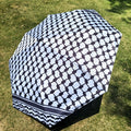 Semi-Automatic Palestine Keffiyeh Umbrella UV Printed Portable Outdoor Use for Rain and Sun Protection