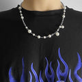 Hot Sale Imitation Pearl Chain Necklace Chain Link Necklace Premium Quality Stainless Steel Multi-sized Pearl Beads Necklace