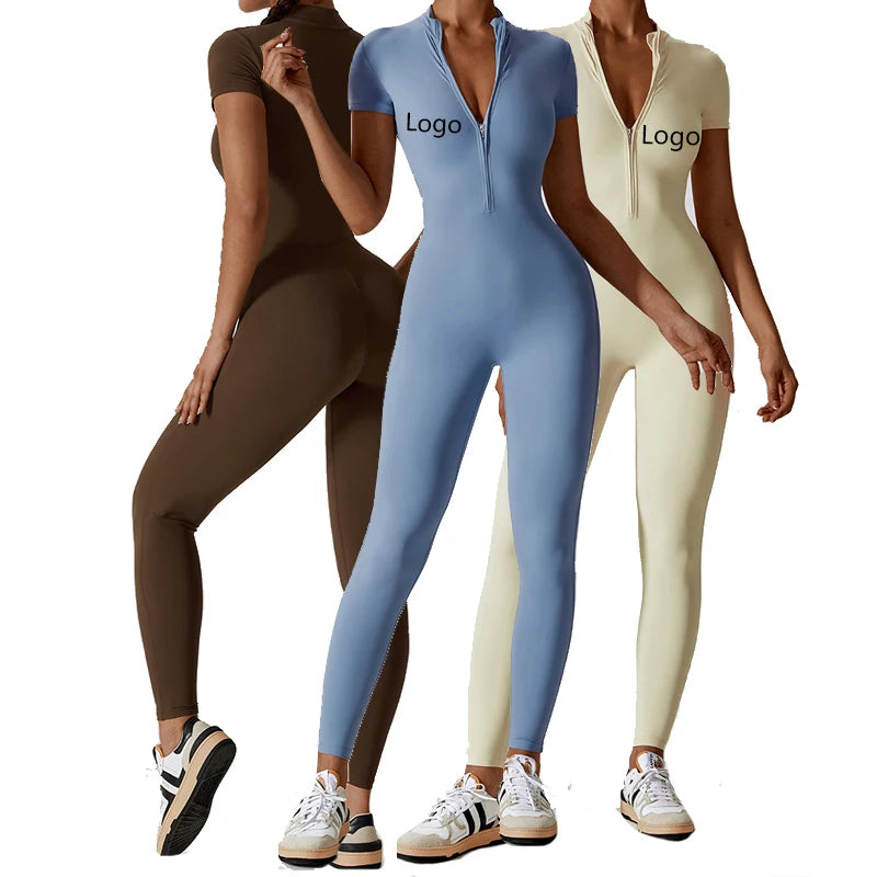 RUIQUWIN 2024 New Custom Yoga Playsuit Yoga Jumpsuit Apparel Gym Fitness Sets Bodysuits Workout Yoga Clothes