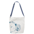 Customized Eco-Friendly Canvas Cotton Tote Shopping Bag Medium Flat Size Custom Logo Printing Screen Letter Pattern Crossbody
