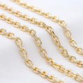 Hot Selling Brass 14K Gold Plated Big Thick Chain for Diy Jewelry Making Chains Roll Necklace Bracelet Accessories