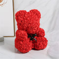 H05355 Hot Sale Artificial Flower Wholesale Valentine Christmas Gift 25cm 40cm Rose Bear Pearl Bear Gift Package Box