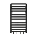 Modern Designer White Wall-Mounted Electric Heated Towel Warmer Stainless Steel Double Towel Bars Bathroom Rail