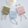 CSMD 60x60mm Chinese Manufacturers Customize LOGO Embossing Personal Brand Microfiber Envelope Jewelry Pink Pouches for Necklace