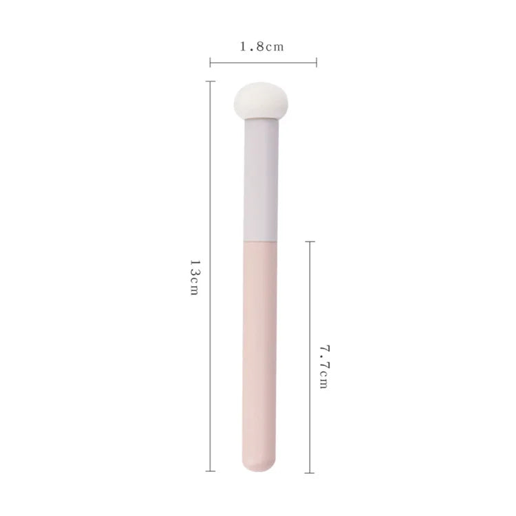 Custom Single Unique Round Mini Mushroom Head Blending Makeup Buffer Brush Pink Concealer Sponge Brush Private Label